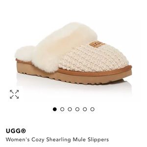Ugg cozy shearing mule slippers cream 8 slide knit
